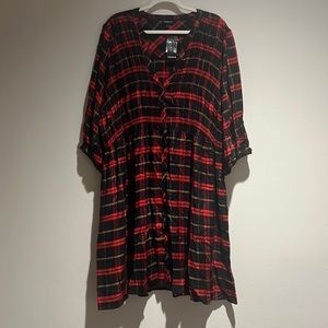 Torrid Red Plaid Dress